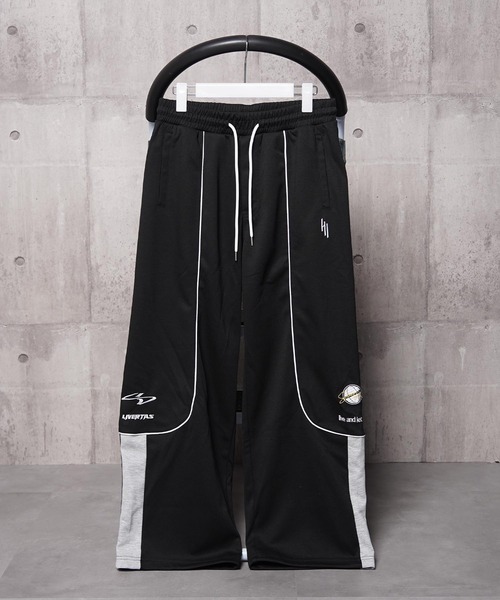 1111clothing(ワンフォークロージング)の「パイピング デザイン スウェットパンツ / Piping Design Sweatpants(スウェットパンツ・メンズ・ブラック/ネイビー/グレー・L/M)」の1枚目の写真