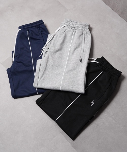 1111clothing(ワンフォークロージング)の「パイピング デザイン スウェットパンツ / Piping Design Sweatpants(スウェットパンツ・メンズ・ブラック/ネイビー/グレー・L/M)」の5枚目の写真