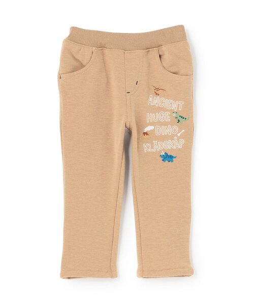 kladskap（クレードスコープ）の「【人気商品再入荷】【直営店で取り扱い無し】恐竜刺しゅうロング丈ストレートパンツ（その他パンツ・キッズ・ブラック/ベージュ・90cm/120cm/110cm/100cm）」の2枚目の写真
