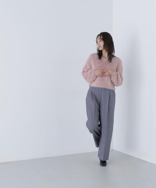 ◇ヘアリーラメニットシリーズ Vネックニット（ニット/セーター