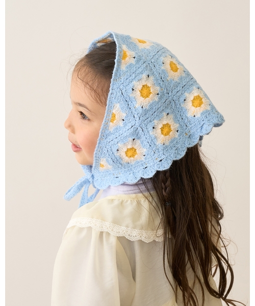 Lycee mine(リセマイン)の「アソートクロシェバブーシュカ(その他小物・キッズ・ラベンダー/レッド/ピンク/サックスブルー/ターコイズブルー・F)」の2枚目の写真