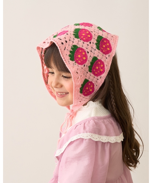 Lycee mine(リセマイン)の「アソートクロシェバブーシュカ(その他小物・キッズ・ラベンダー/レッド/ピンク/サックスブルー/ターコイズブルー・F)」の1枚目の写真