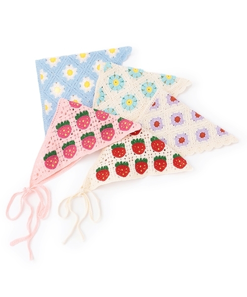 Lycee mine(リセマイン)の「アソートクロシェバブーシュカ(その他小物・キッズ・ラベンダー/レッド/ピンク/サックスブルー/ターコイズブルー・F)」の18枚目の写真