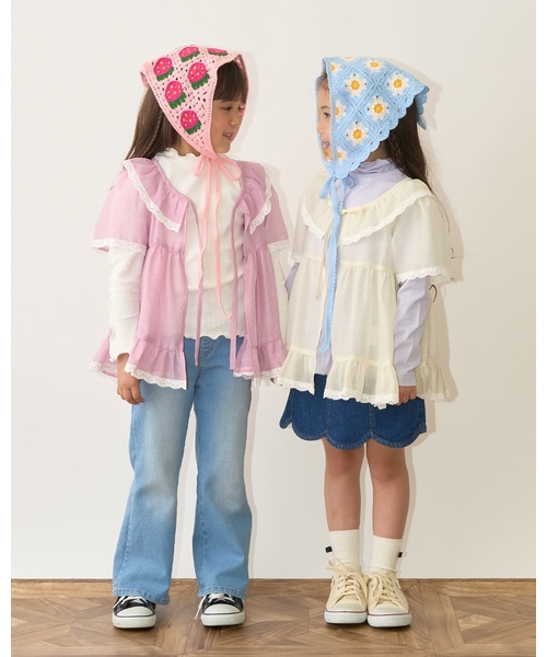 Lycee mine(リセマイン)の「アソートクロシェバブーシュカ(その他小物・キッズ・ラベンダー/レッド/ピンク/サックスブルー/ターコイズブルー・F)」の6枚目の写真