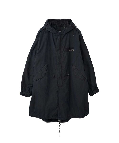 dr1 HYSTERIC GLAMOUR モッズコート 黒 レディースL相当 FIRE BEAR 774 M-51 モッズコート（ダウンジャケット/コート