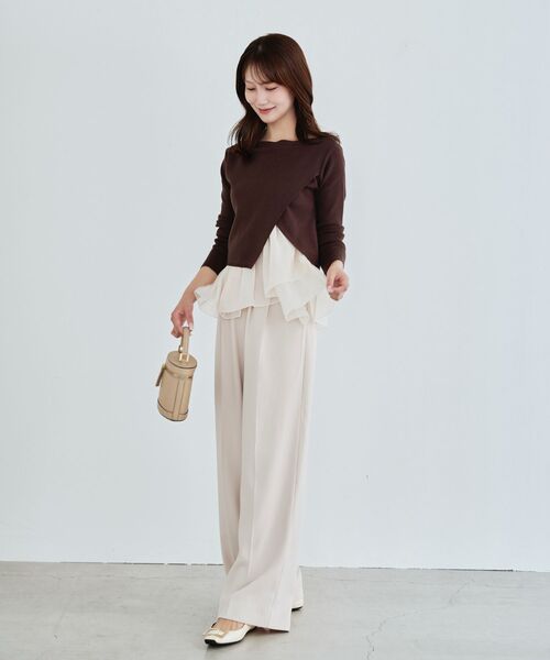 cle blatt(クレブラット)の「タックストレートパンツ(その他パンツ・レディース・ミント/アイボリー/ブラック・SMALL/MEDIUM)」の10枚目の写真