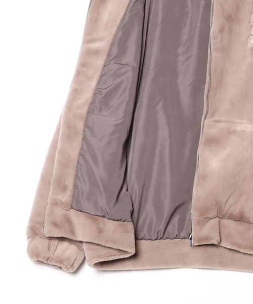 Red Cap Girl(レッドキャプガール)の「【70】【RCG】バックフェルト刺繍 ラビットファー フードブルゾン(ブルゾン・メンズ・モカ/ブラック/ホワイト・M/L)」の4枚目の写真