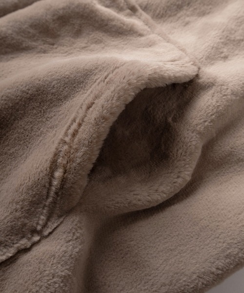 Red Cap Girl(レッドキャプガール)の「【70】【RCG】バックフェルト刺繍 ラビットファー フードブルゾン(ブルゾン・メンズ・モカ/ブラック/ホワイト・M/L)」の7枚目の写真