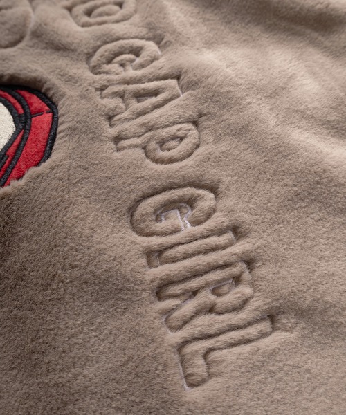 Red Cap Girl(レッドキャプガール)の「【70】【RCG】バックフェルト刺繍 ラビットファー フードブルゾン(ブルゾン・メンズ・モカ/ブラック/ホワイト・M/L)」の10枚目の写真