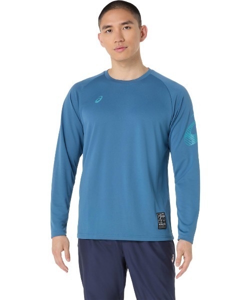 ASICS（アシックス）の「アシックス ASICS ドライ長袖シャツ（Tシャツ/カットソー・メンズ・ネイビー/コバルトブルー/ブラック・M/L/LL/S）」の3枚目の写真