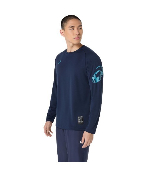 ASICS（アシックス）の「アシックス ASICS ドライ長袖シャツ（Tシャツ/カットソー・メンズ・ネイビー/コバルトブルー/ブラック・M/L/LL/S）」の15枚目の写真