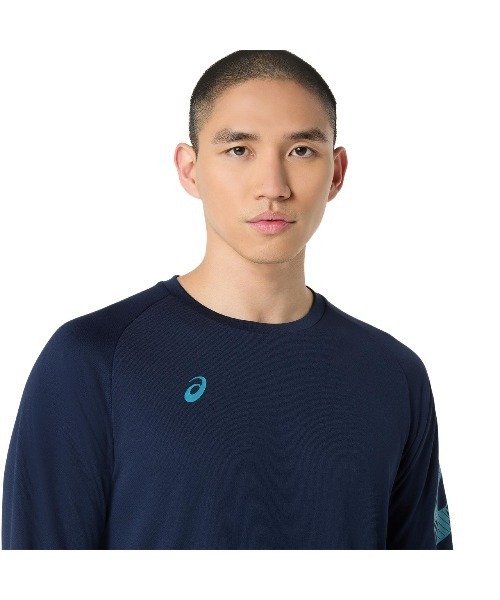 ASICS（アシックス）の「アシックス ASICS ドライ長袖シャツ（Tシャツ/カットソー・メンズ・ネイビー/コバルトブルー/ブラック・M/L/LL/S）」の16枚目の写真
