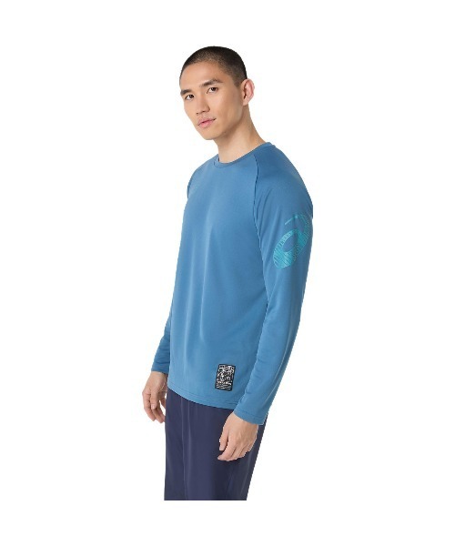 ASICS（アシックス）の「アシックス ASICS ドライ長袖シャツ（Tシャツ/カットソー・メンズ・ネイビー/コバルトブルー/ブラック・M/L/LL/S）」の6枚目の写真