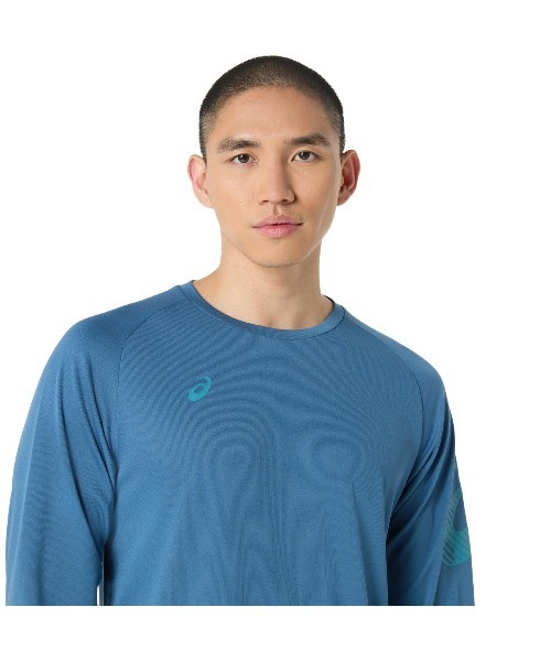 ASICS（アシックス）の「アシックス ASICS ドライ長袖シャツ（Tシャツ/カットソー・メンズ・ネイビー/コバルトブルー/ブラック・M/L/LL/S）」の7枚目の写真