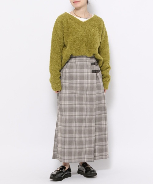 GLOBAL WORK(グローバルワーク)の「低身長kazuyoさんプロデュース/2WAYニットロンT/EiiS/133755(ニット/セーター・レディース・グリーン系その他3・X-SMALL)」の4枚目の写真