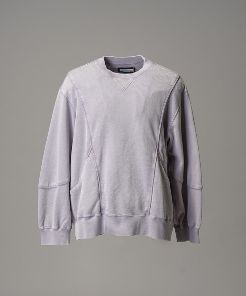 MAISON SPECIAL(メゾンスペシャル)の「《UNISEX》Piping Switching Prime-Over Pigment-dye Sweatshirt/パイピング切り替えプライムオーバーピグメントダイスウェット【MAISON SPECIAL/メゾンスペシャル】(スウェット・メンズ・ピンク/ブルー/パープル/グレー/ブラック・1/2/0)」の14枚目の写真
