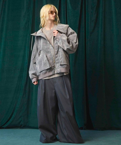 MAISON SPECIAL(メゾンスペシャル)の「《UNISEX》Piping Switching Prime-Over Pigment-dye Sweatshirt/パイピング切り替えプライムオーバーピグメントダイスウェット【MAISON SPECIAL/メゾンスペシャル】(スウェット・メンズ・ピンク/ブルー/パープル/グレー/ブラック・1/2/0)」の8枚目の写真