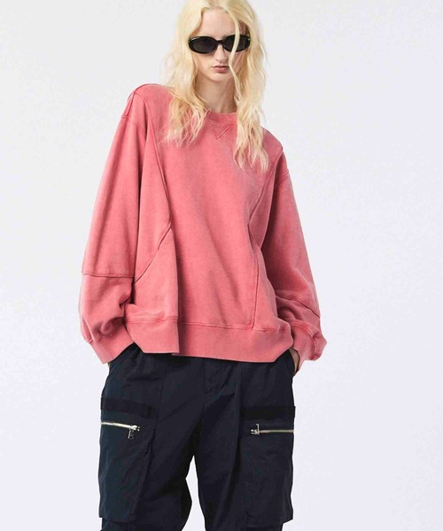 MAISON SPECIAL(メゾンスペシャル)の「《UNISEX》Piping Switching Prime-Over Pigment-dye Sweatshirt/パイピング切り替えプライムオーバーピグメントダイスウェット【MAISON SPECIAL/メゾンスペシャル】(スウェット・メンズ・ピンク/ブルー/パープル/グレー/ブラック・1/2/0)」の20枚目の写真