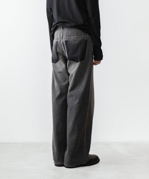 ATTACHMENT(アタッチメント)の「11OZ デニム ワイドジーンズ / 11OZ DENIM WIDE JEANS(デニムパンツ・メンズ・ブラック/ライトインディゴブルー・3/2/1/4)」の16枚目の写真
