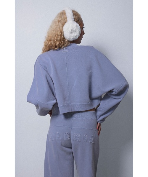 ALEXIA STAM（アリシアスタン）の「Wellness Logo Pigment Cropped Sweat Blouson /ピグメントZIPスウェットトップス（スウェット・レディース・ブルー/チャコールグレー/ブラウン・FREE）」の15枚目の写真