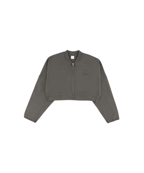 ALEXIA STAM（アリシアスタン）の「Wellness Logo Pigment Cropped Sweat Blouson /ピグメントZIPスウェットトップス（スウェット・レディース・ブルー/チャコールグレー/ブラウン・FREE）」の18枚目の写真