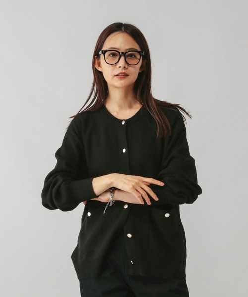 GLOBAL WORK（グローバルワーク）の「メルティクルー金ボタンカーディガン/577879（カーディガン/ボレロ・レディース・ベージュ系その他3/ブラック/ブルー系その他6/ライトグレー/レッド・REGULAR/SHORT）」の19枚目の写真