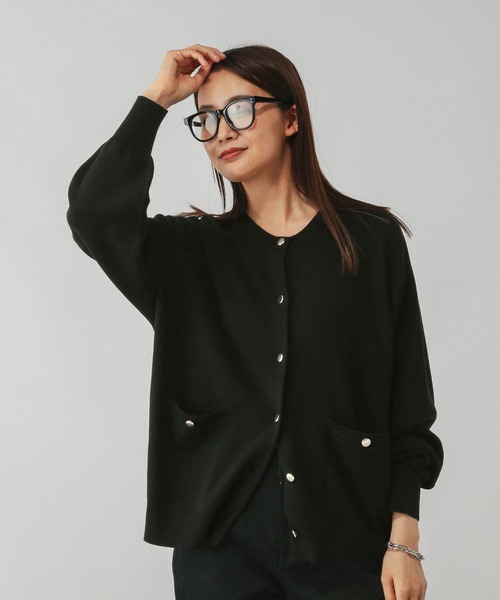 GLOBAL WORK（グローバルワーク）の「メルティクルー金ボタンカーディガン/577879（カーディガン/ボレロ・レディース・ベージュ系その他3/ブラック/ブルー系その他6/ライトグレー/レッド・REGULAR/SHORT）」の20枚目の写真