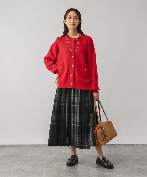 GLOBAL WORK（グローバルワーク）の「メルティクルー金ボタンカーディガン/577879（カーディガン/ボレロ・レディース・ベージュ系その他3/ブラック/ブルー系その他6/ライトグレー/レッド・REGULAR/SHORT）」の16枚目の写真