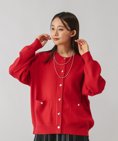 メルティクルー金ボタンカーディガン/577879（カーディガン/ボレロ