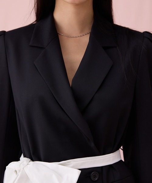 セール】リボンベルトテーラードジャケット（テーラードジャケット
