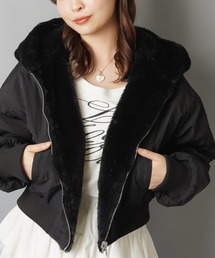 SPINNS | 【2WAY】ふわもこ×MA-1！リバーシブルあったかブルゾン(ブルゾン)