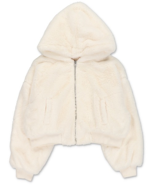 SPINNS（スピンズ）の「【2WAY】ふわもこ×MA-1！リバーシブルあったかブルゾン（ブルゾン・レディース・ブラック/カーキ/アイボリー・ONESIZE）」の14枚目の写真