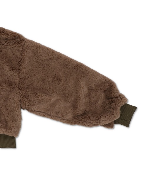 SPINNS（スピンズ）の「【2WAY】ふわもこ×MA-1！リバーシブルあったかブルゾン（ブルゾン・レディース・ブラック/カーキ/アイボリー・ONESIZE）」の22枚目の写真