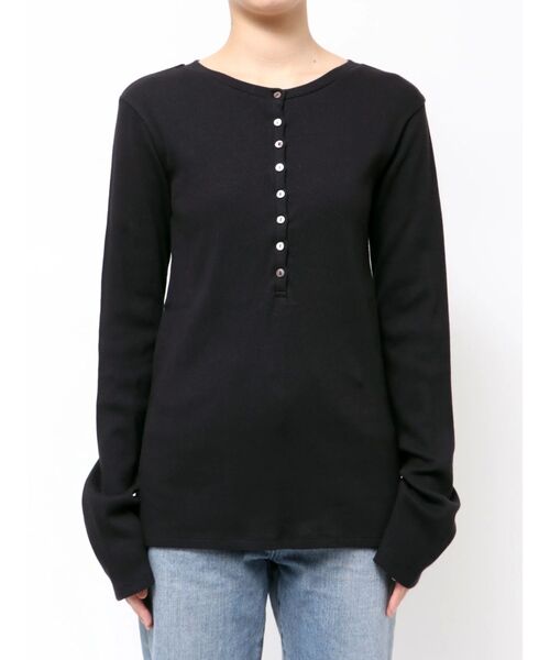 Ungrid（アングリッド）の「ヘンリーデザインロングスリーブTee（Tシャツ/カットソー・レディース・ライトグレー/ブラック/オフホワイト・FREE）」の16枚目の写真