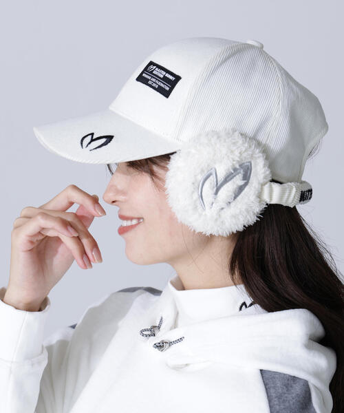 MASTER BUNNY EDITION(マスターバニーエディション)の「【MASTER BUNNY EDITION】イヤーマフ付きキャップ (UNISEX)(キャップ・メンズ・ブラック/グレー/ホワイト・FREE)」の2枚目の写真