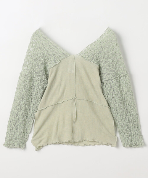 セール】BASERANGE/ベースレンジ Nehru Long Sleeve Tee - Lace & Wool