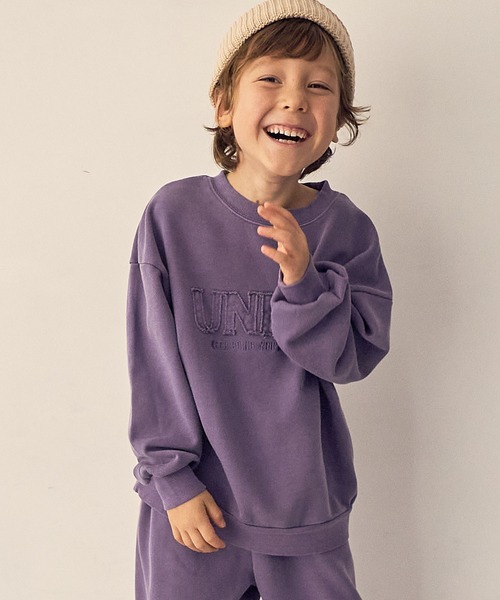 Piet(ピエット)の「【軽量】ヴィンテージライク ロゴスウェット(スウェット・キッズ・グリーン/ピンク/パープル/チャコール・110/100/130/120)」の15枚目の写真