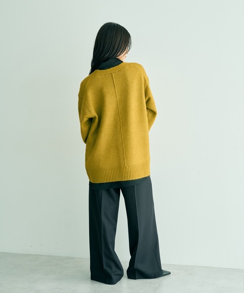 YECCA VECCA（イェッカヴェッカ）の「ミドル丈Vネックカーディガン（カーディガン/ボレロ・レディース・ライトグレー/ブラウン/グリーン系その他3・FREE）」の20枚目の写真