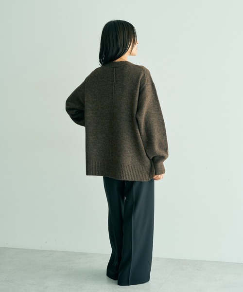 YECCA VECCA（イェッカヴェッカ）の「ミドル丈Vネックカーディガン（カーディガン/ボレロ・レディース・ライトグレー/ブラウン/グリーン系その他3・FREE）」の13枚目の写真