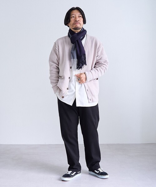 coen（コーエン）の「ソフトタッチモールニットカーディガン（カーディガン/ボレロ・メンズ・ダークグレー/ナチュラル/ターコイズブルー・S/M/L/XL）」の9枚目の写真