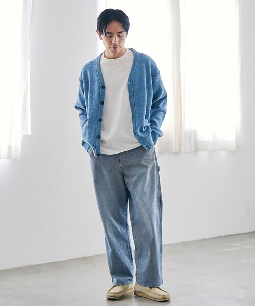 coen（コーエン）の「ソフトタッチモールニットカーディガン（カーディガン/ボレロ・メンズ・ダークグレー/ナチュラル/ターコイズブルー・S/M/L/XL）」の14枚目の写真
