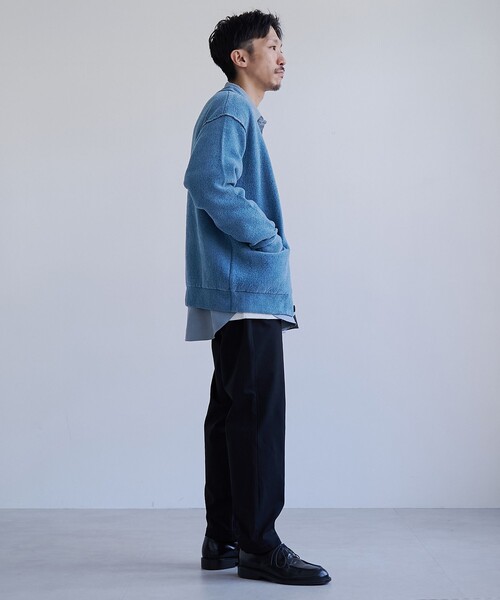 coen（コーエン）の「ソフトタッチモールニットカーディガン（カーディガン/ボレロ・メンズ・ダークグレー/ナチュラル/ターコイズブルー・S/M/L/XL）」の20枚目の写真