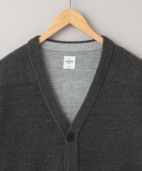 coen（コーエン）の「ソフトタッチモールニットカーディガン（カーディガン/ボレロ・メンズ・ダークグレー/ナチュラル/ターコイズブルー・S/M/L/XL）」の22枚目の写真