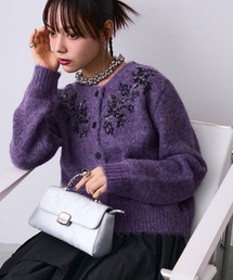 カーディガン/ボレロ（パープル/紫色系・花柄・ボタニカル柄