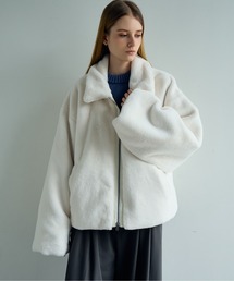 ELLUV（エルブ）の「【ELLUV/エルヴ】ノーブルエレガンスファー ワイドカフスショートブルゾン（ブルゾン・メンズ）」