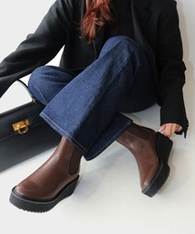 Fin | 厚底サイドゴアブーツ【低反発スポンジ入り】(ブーツ)