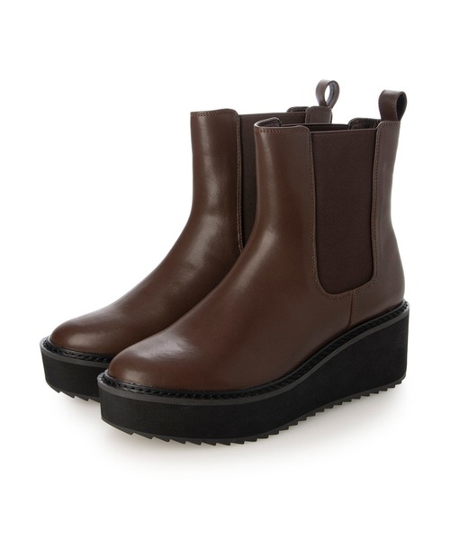 Fin(フィン)の「厚底サイドゴアブーツ【低反発スポンジ入り】(ブーツ・レディース・ブラック/ブラウン・S/M/L/LL)」の10枚目の写真