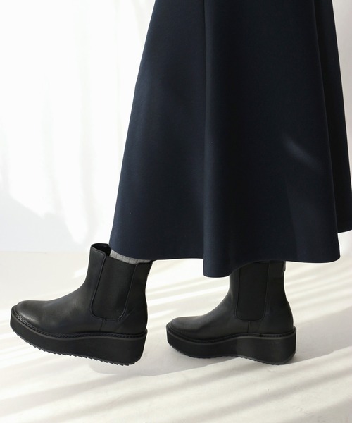 Fin(フィン)の「厚底サイドゴアブーツ【低反発スポンジ入り】(ブーツ・レディース・ブラック/ブラウン・S/M/L/LL)」の11枚目の写真