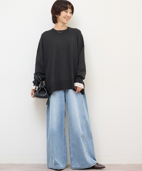 JOURNAL STANDARD relume(ジャーナルスタンダード レリューム)の「《一部WEB限定追加3》BiellaYarnワイドクルーネックプルオーバー(ニット/セーター・レディース・ブラウン/ライトブルー/レッド/ライトグレー/チャコールグレー・FREE)」の22枚目の写真