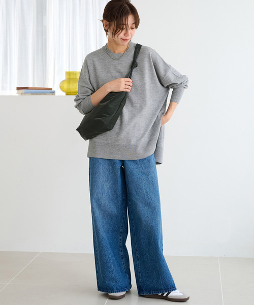 JOURNAL STANDARD relume(ジャーナルスタンダード レリューム)の「《一部WEB限定追加3》BiellaYarnワイドクルーネックプルオーバー(ニット/セーター・レディース・ブラウン/ライトブルー/レッド/ライトグレー/チャコールグレー・FREE)」の7枚目の写真